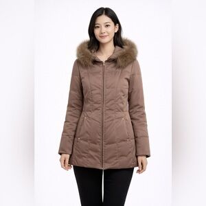 UTEX Brown Down-filled Puffer Coat, Small